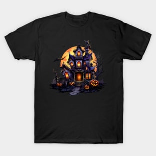 Full Moon behind the Haunted House T-Shirt